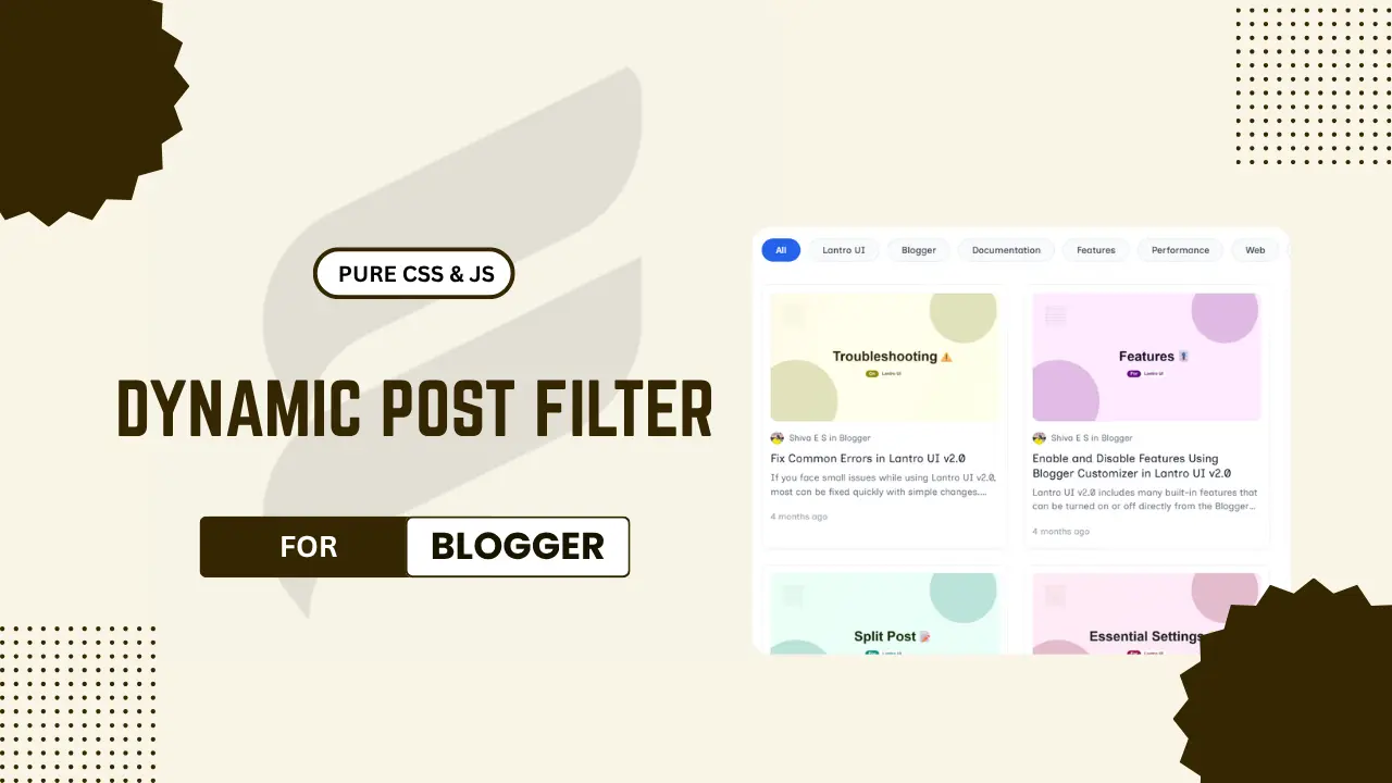 How to Add a Dynamic Post Filter in Blogger Without Page Reload