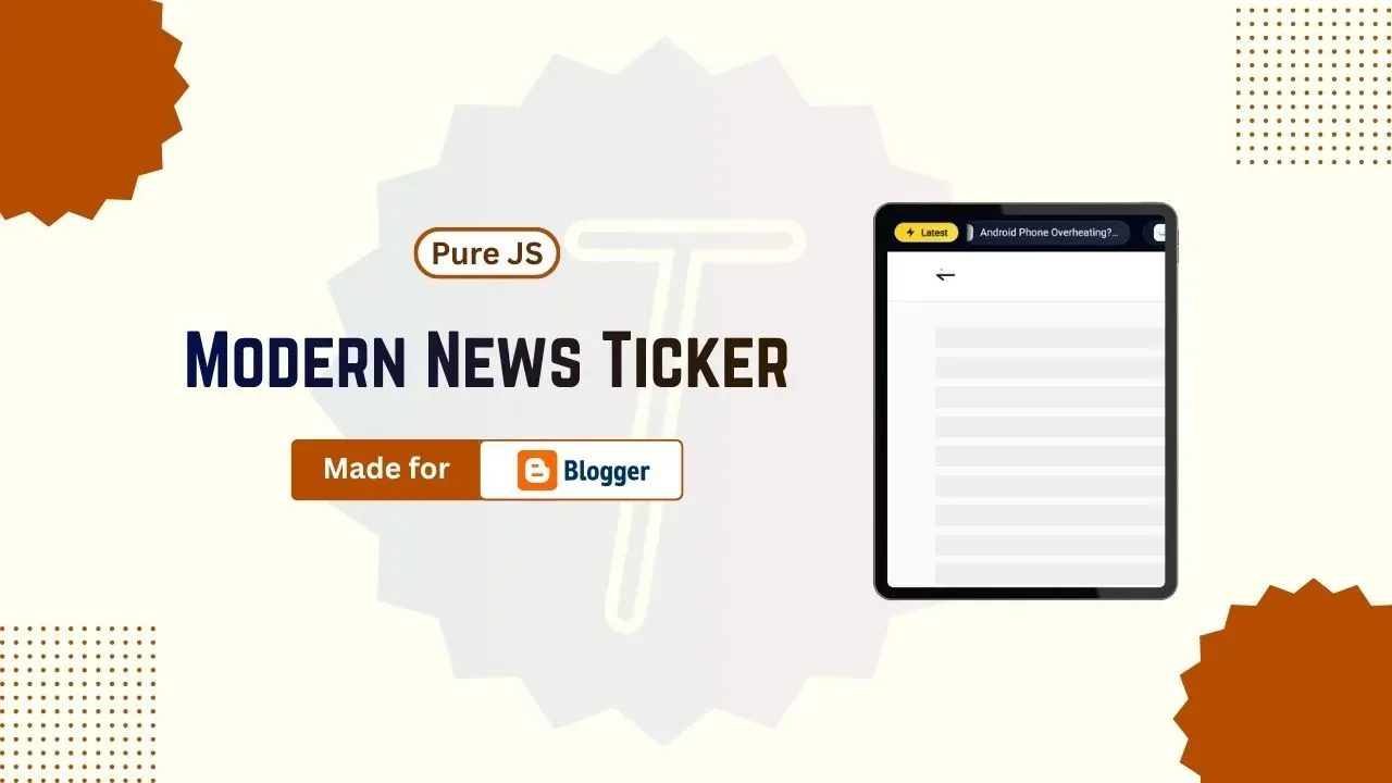 How to Add News Ticker Widget in Blogger (Pure JS)