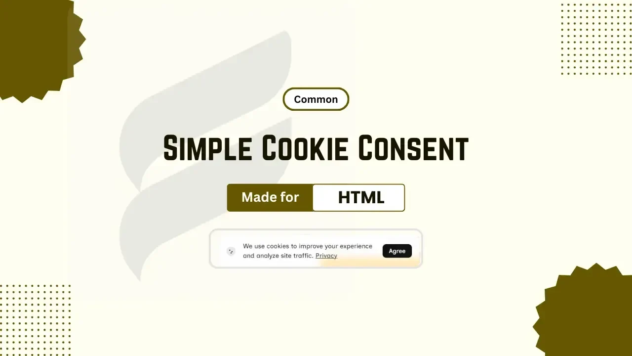 How to Create a Simple Cookie Consent Banner with CSS & JS